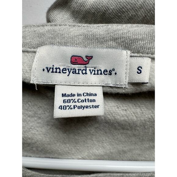 Vineyard Vines Plaid Ruffle Hem Sweatshirt in Gray, Size S - Picture 7 of 7